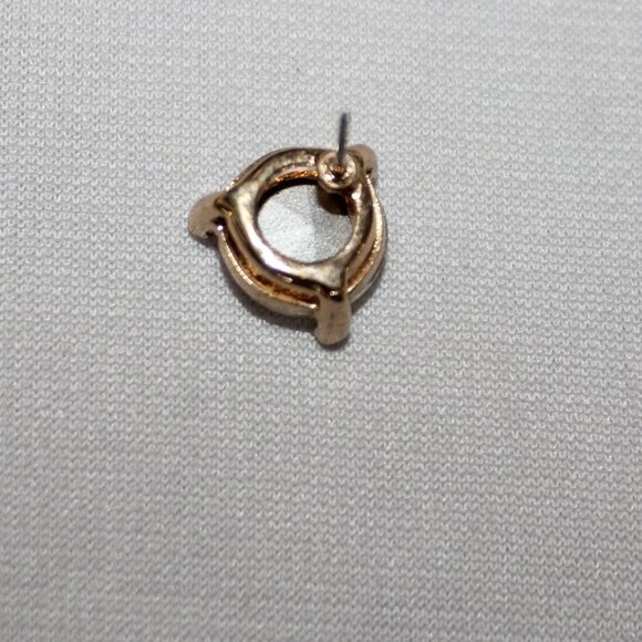 Large Crystal White Gold Tone Stud Earrings - Picture 7 of 7